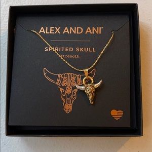 Alex and Ani Spirited Skull Necklace